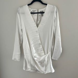 NEVER WORN TAGS ATTACHED white satin mini